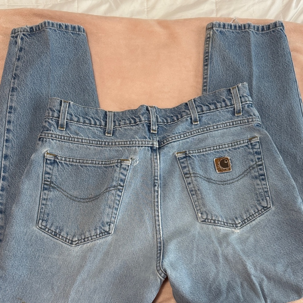 Carhartt Women's Light Blue Straight Leg Jeans